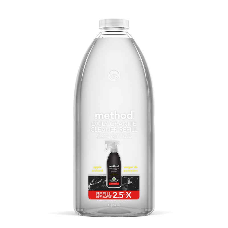 Method Daily Granite Cleaner Refill, Apple Orchard, Cleaning Agent for Granite, Marble, and Other Sealed Stone, 68 fl oz, (Pack of 1) - Image 1